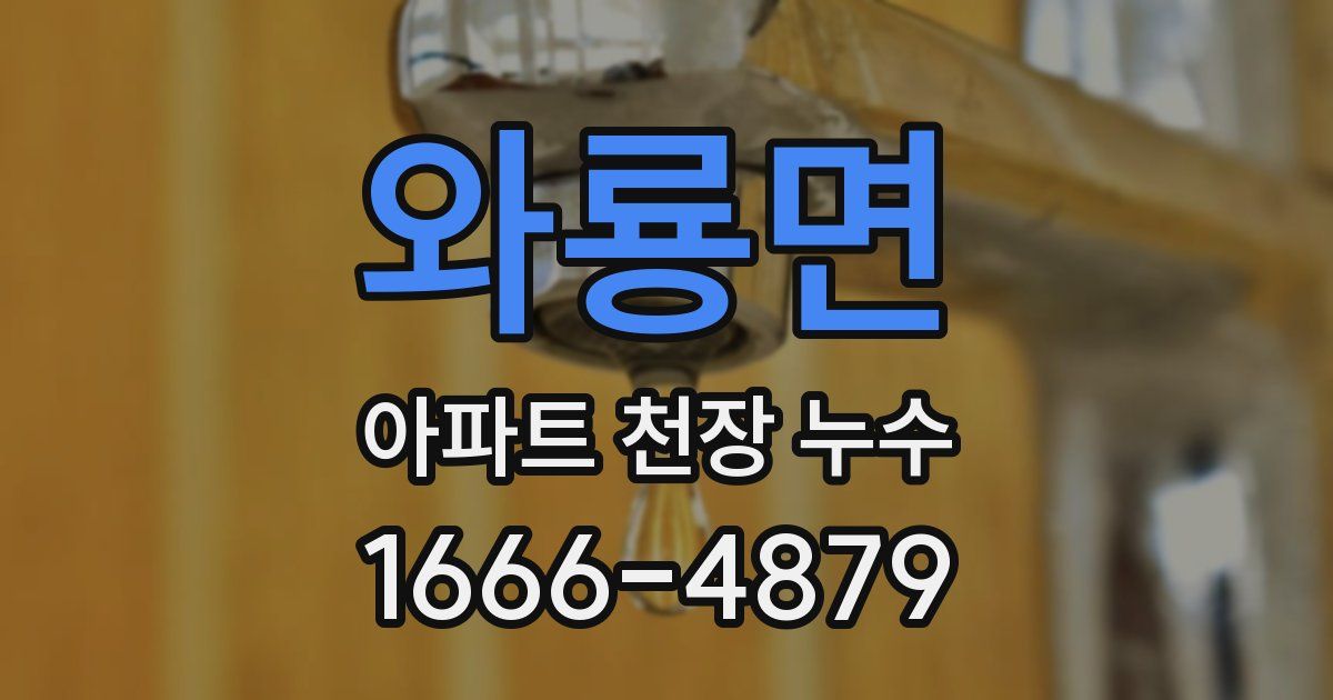 와룡면 아파트 천장 누수