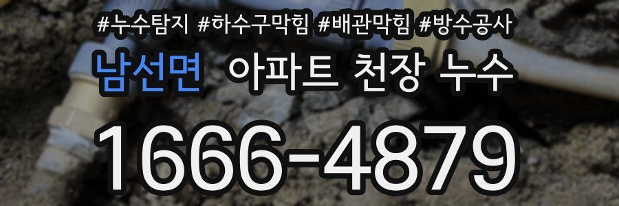 남선면 아파트 천장 누수