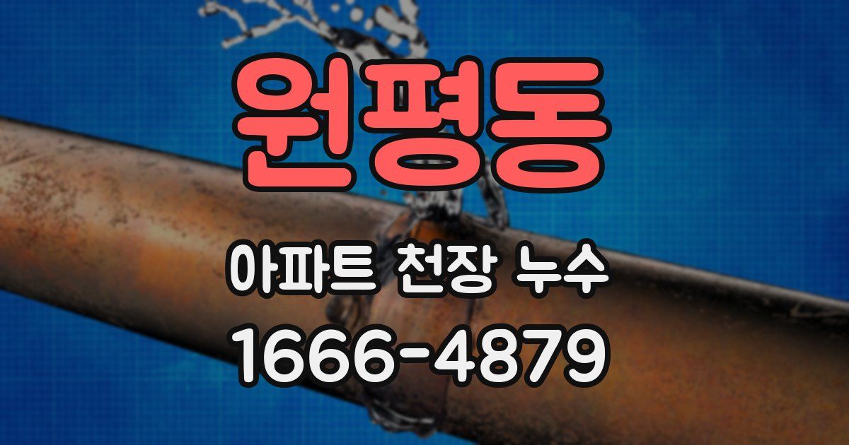 원평동 아파트 천장 누수