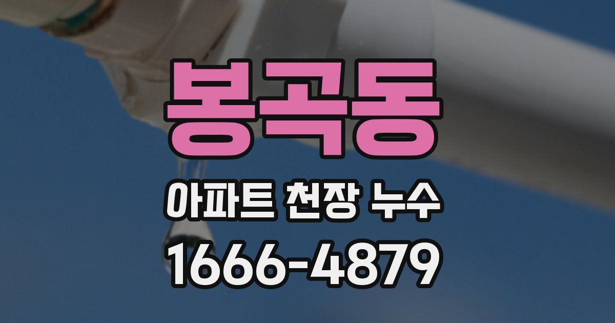 봉곡동 아파트 천장 누수