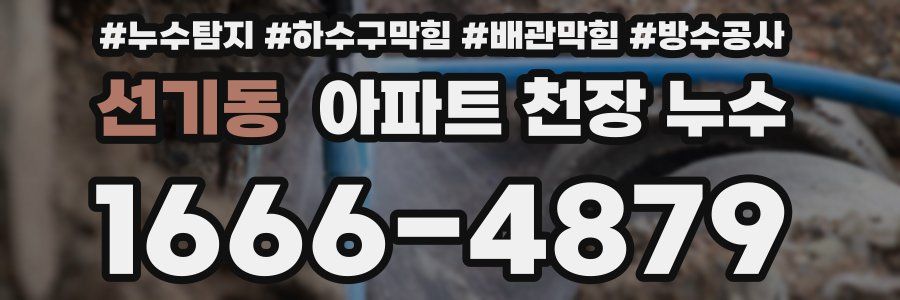 선기동 아파트 천장 누수