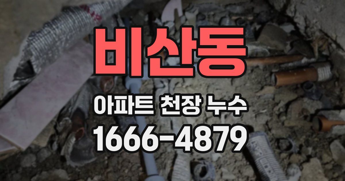 비산동 아파트 천장 누수
