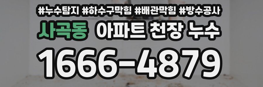 사곡동 아파트 천장 누수