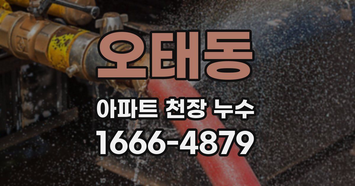 오태동 아파트 천장 누수
