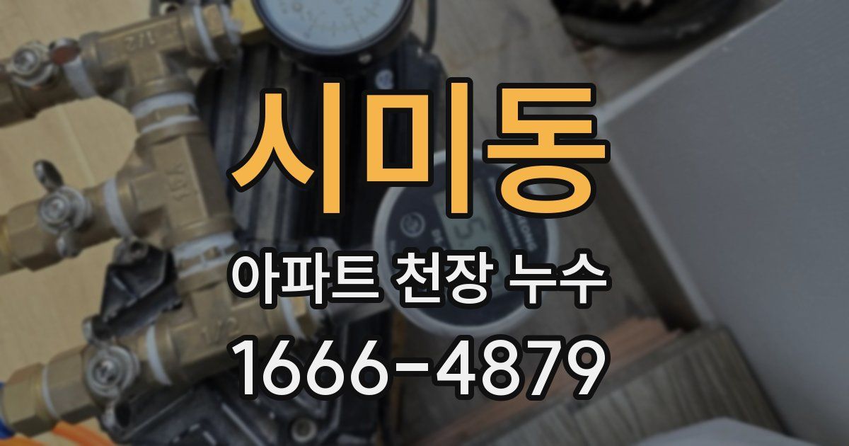 시미동 아파트 천장 누수