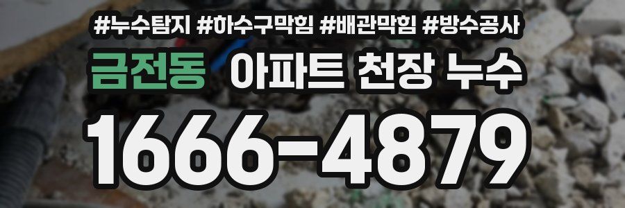 금전동 아파트 천장 누수