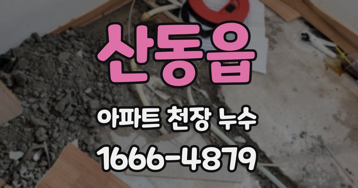 산동읍 아파트 천장 누수