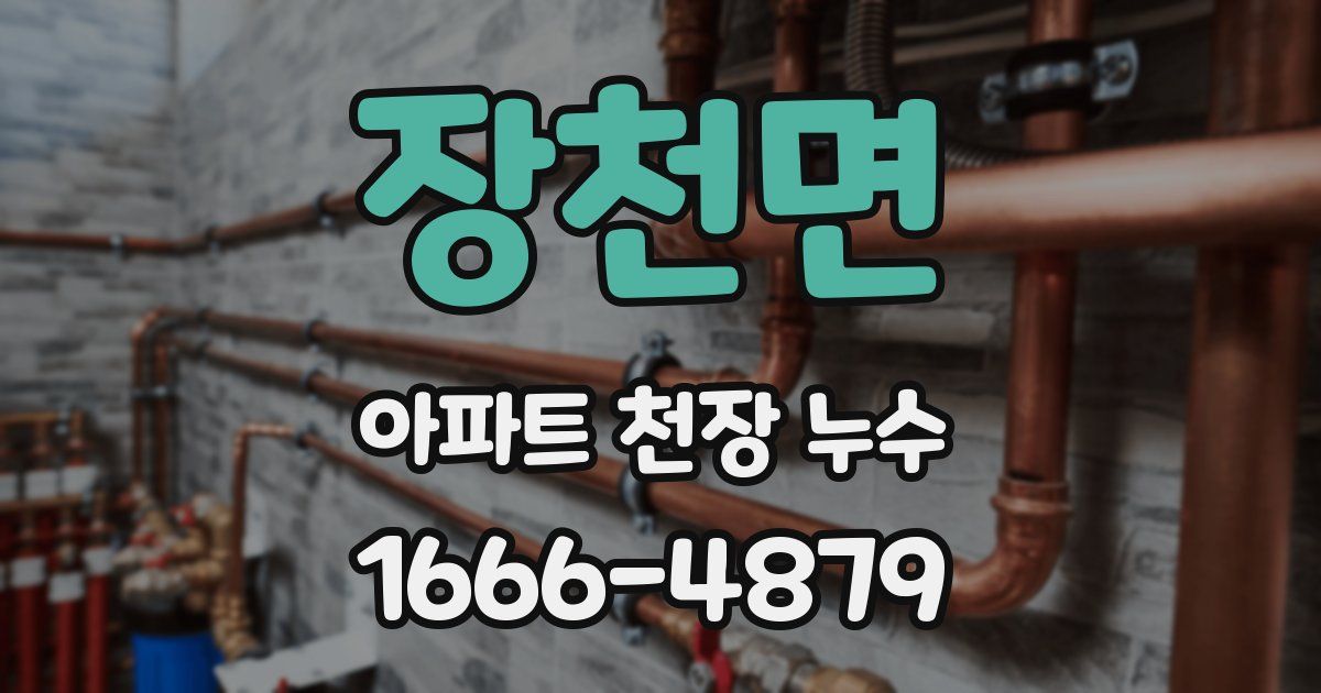 장천면 아파트 천장 누수
