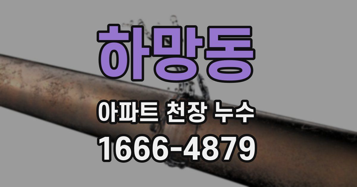 하망동 아파트 천장 누수