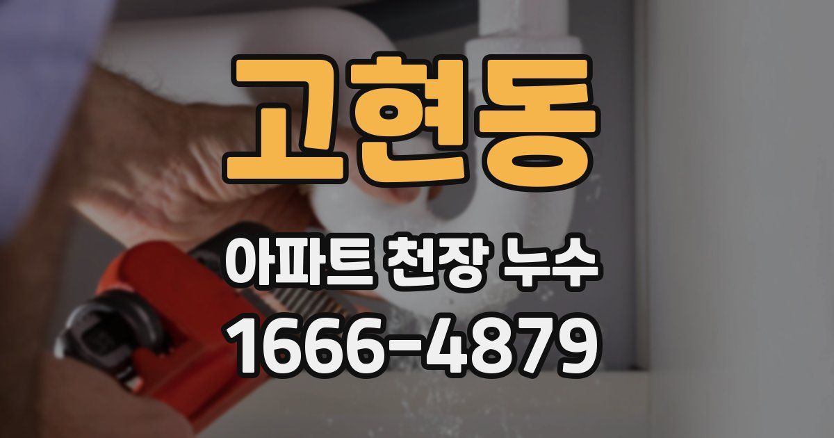 고현동 아파트 천장 누수