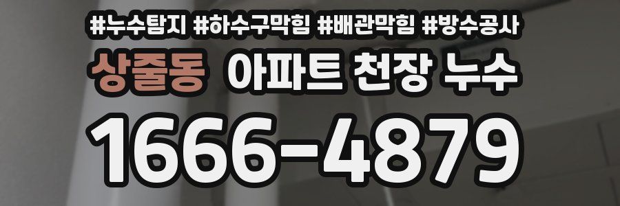 상줄동 아파트 천장 누수