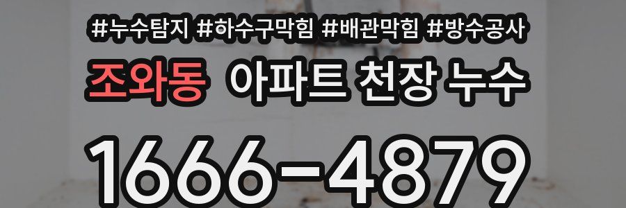 조와동 아파트 천장 누수