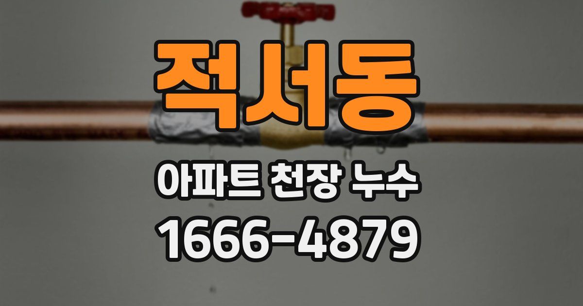 적서동 아파트 천장 누수