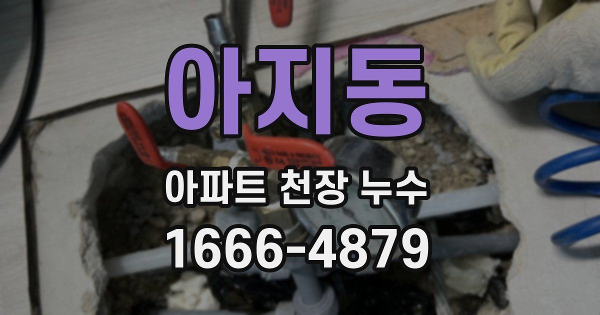 아지동 아파트 천장 누수