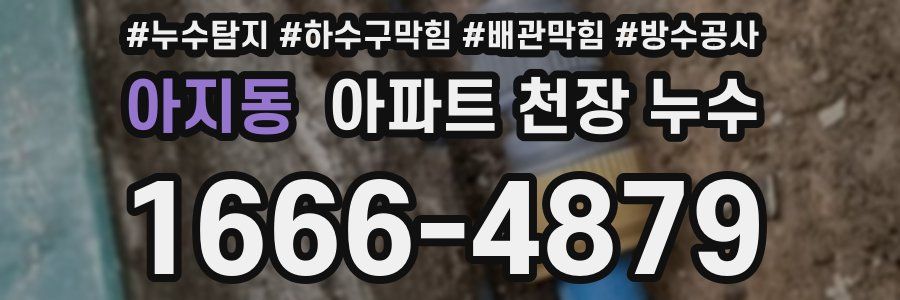 아지동 아파트 천장 누수