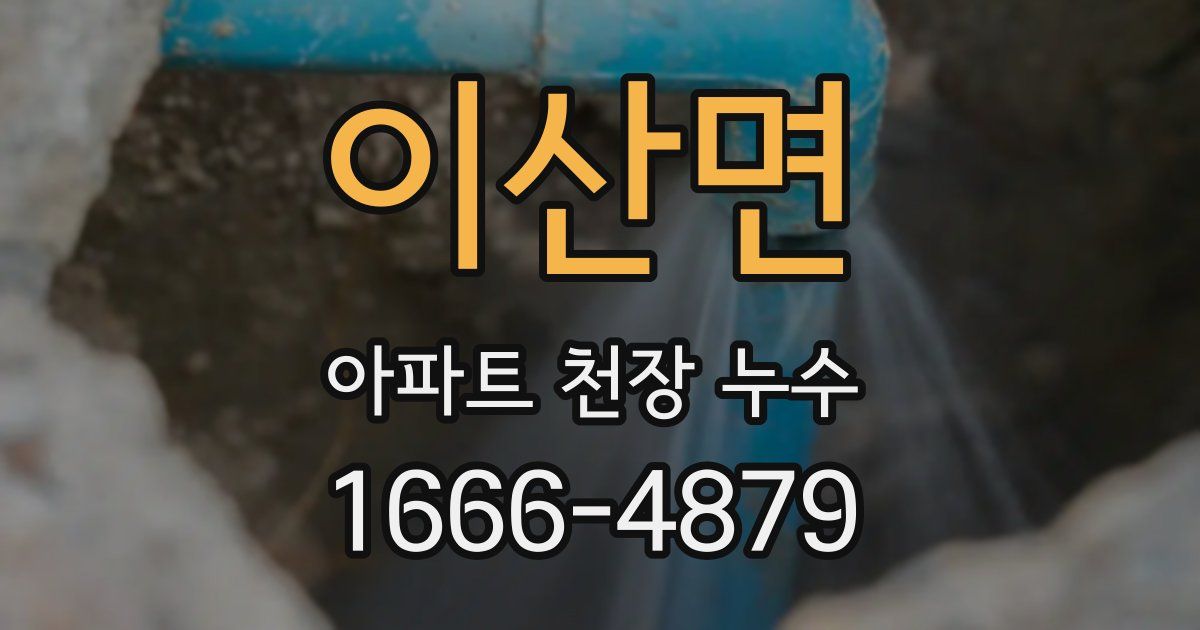 이산면 아파트 천장 누수