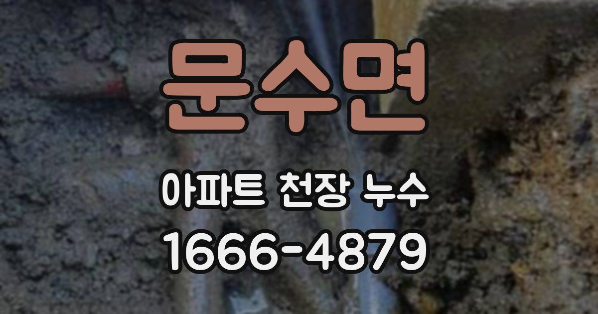 문수면 아파트 천장 누수