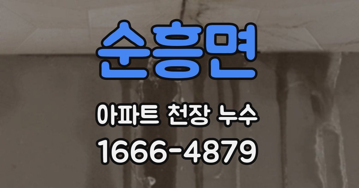 순흥면 아파트 천장 누수