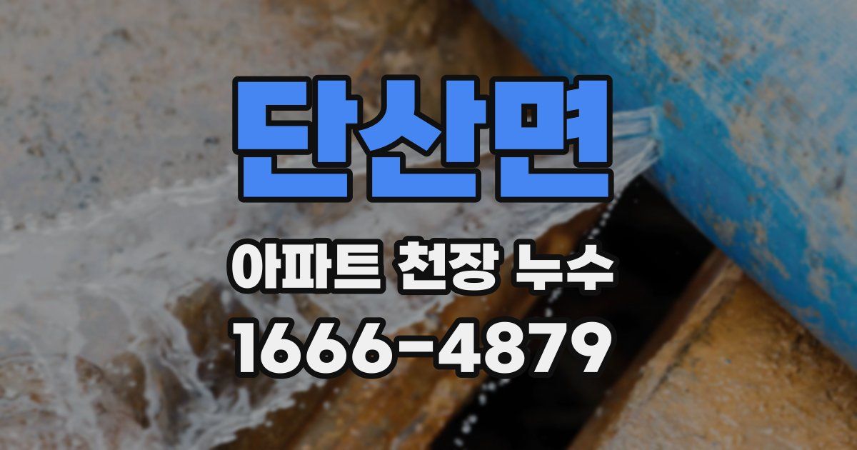 단산면 아파트 천장 누수