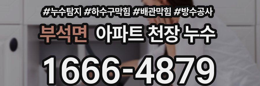 부석면 아파트 천장 누수