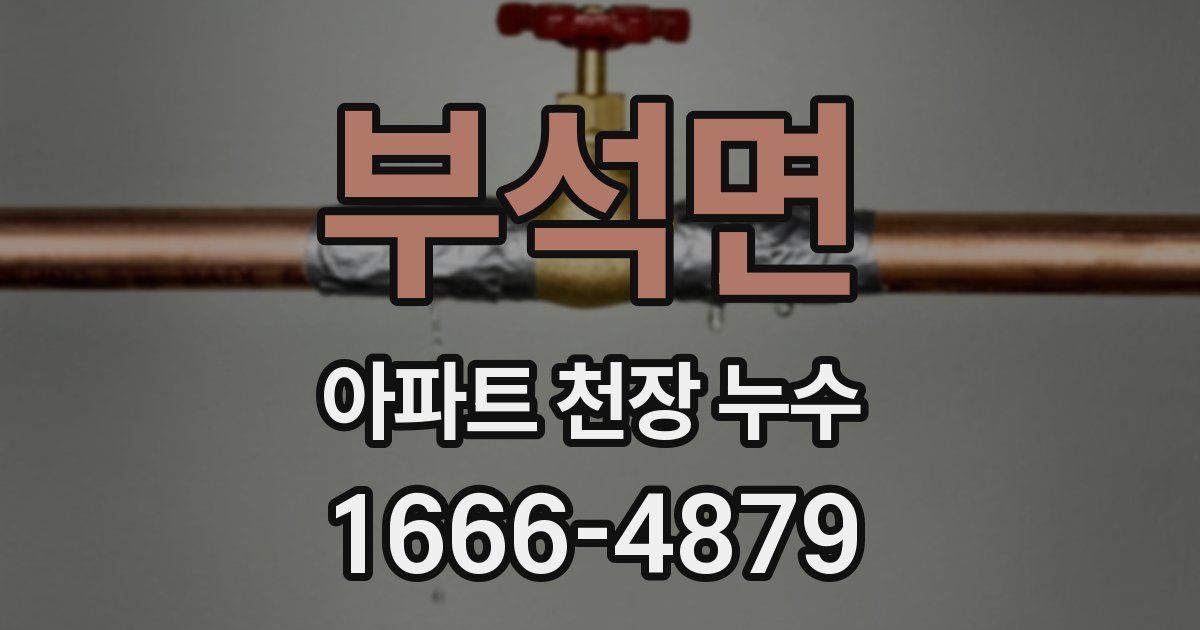 부석면 아파트 천장 누수