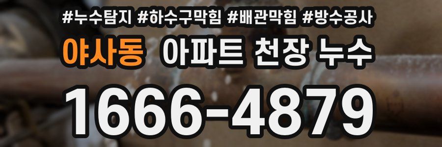 야사동 아파트 천장 누수
