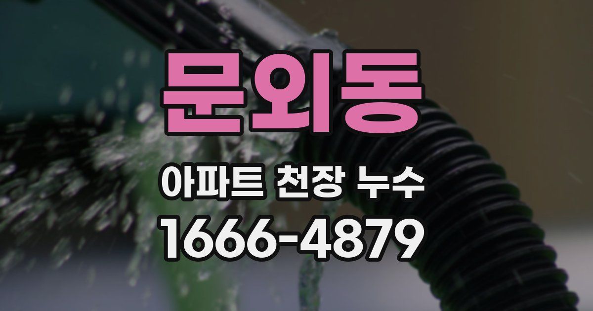 문외동 아파트 천장 누수