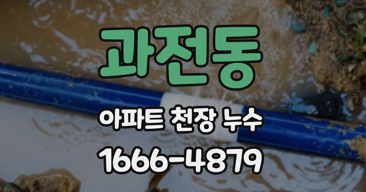 과전동 아파트 천장 누수