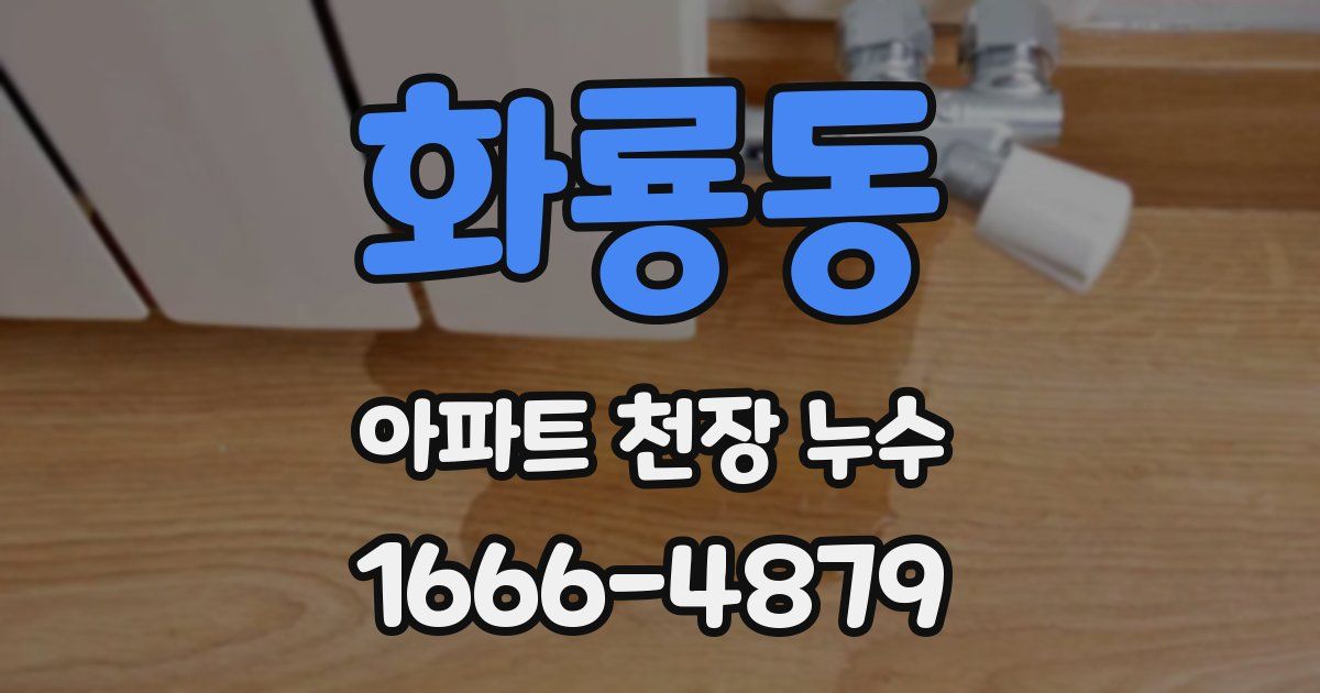 화룡동 아파트 천장 누수
