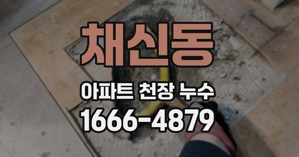 채신동 아파트 천장 누수
