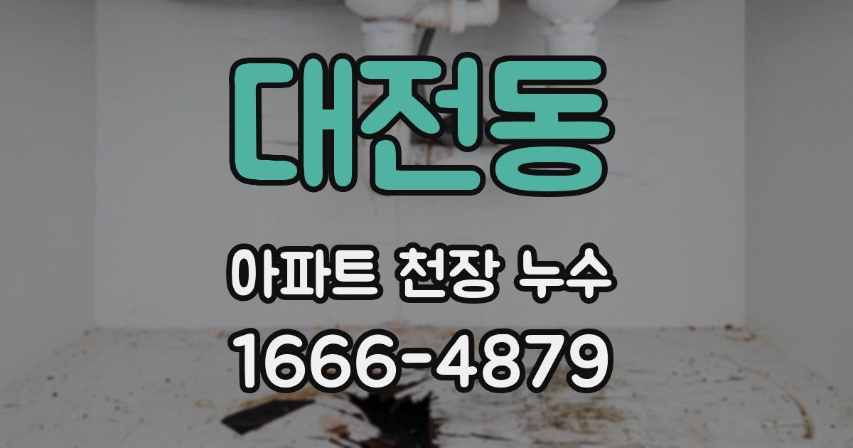 대전동 아파트 천장 누수