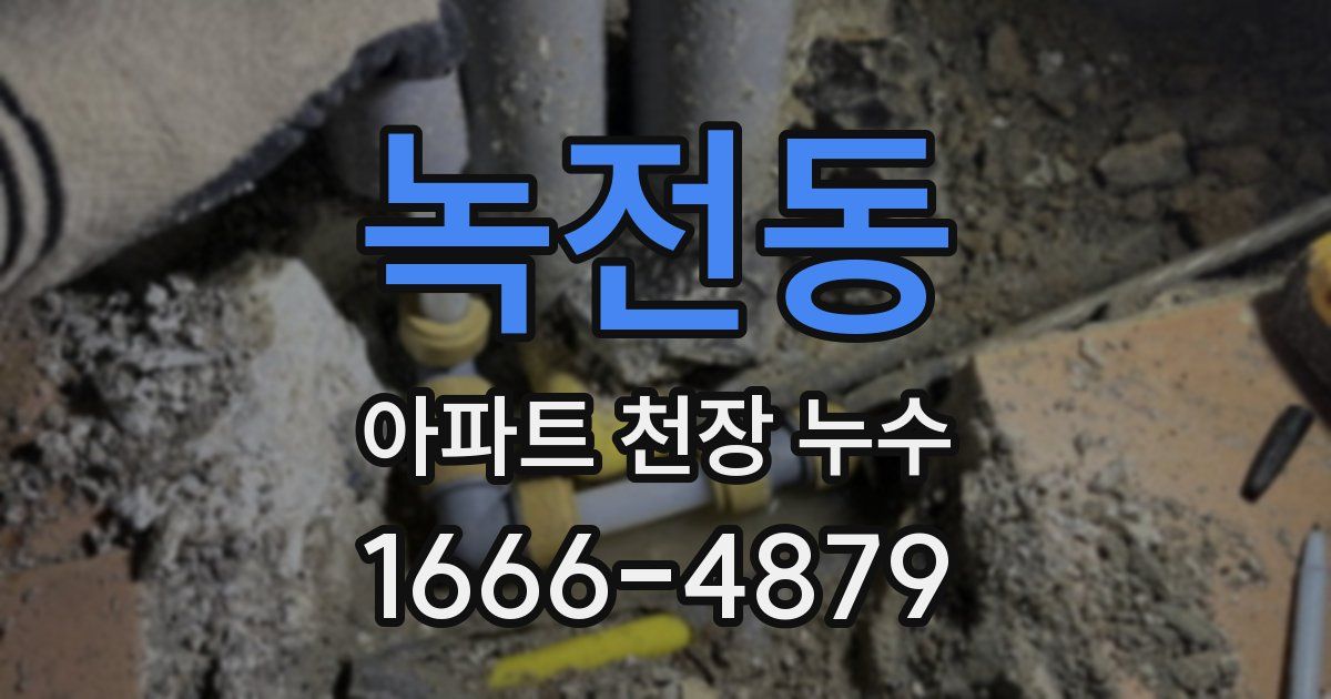 녹전동 아파트 천장 누수