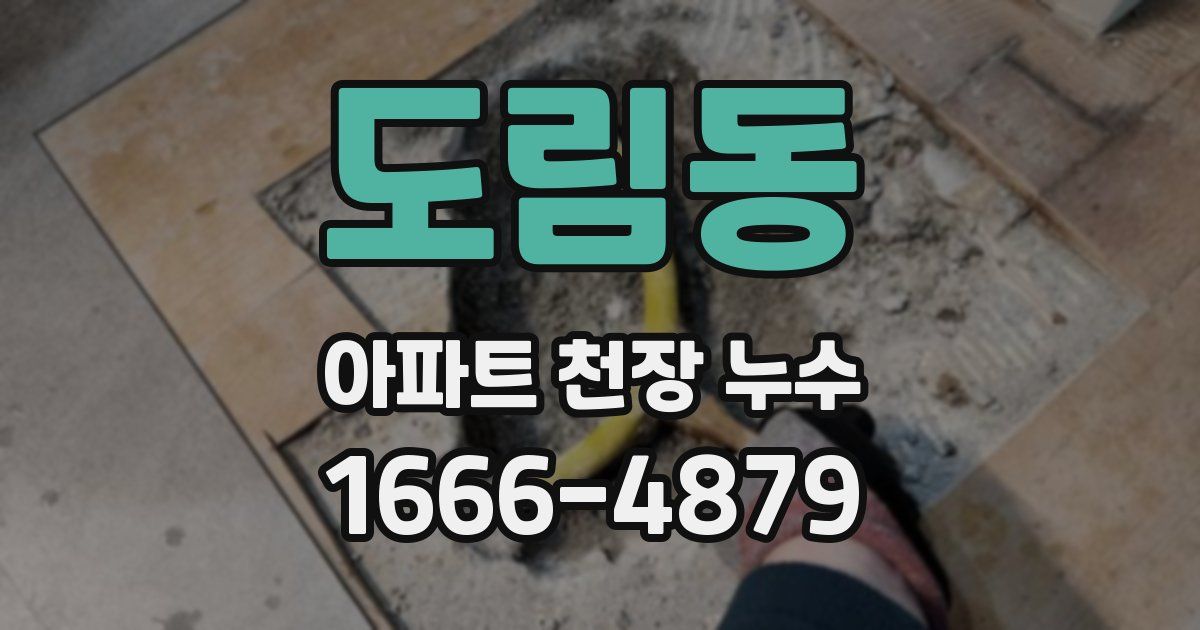 도림동 아파트 천장 누수