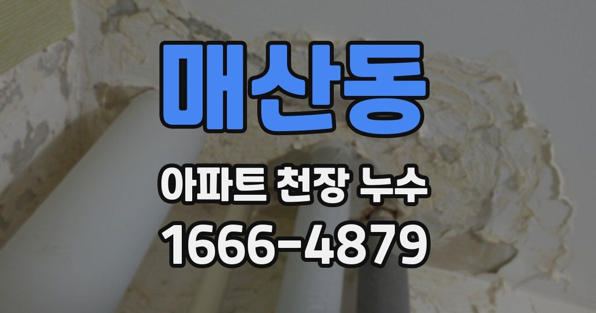 매산동 아파트 천장 누수