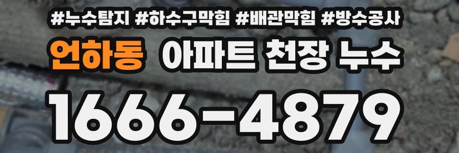 언하동 아파트 천장 누수