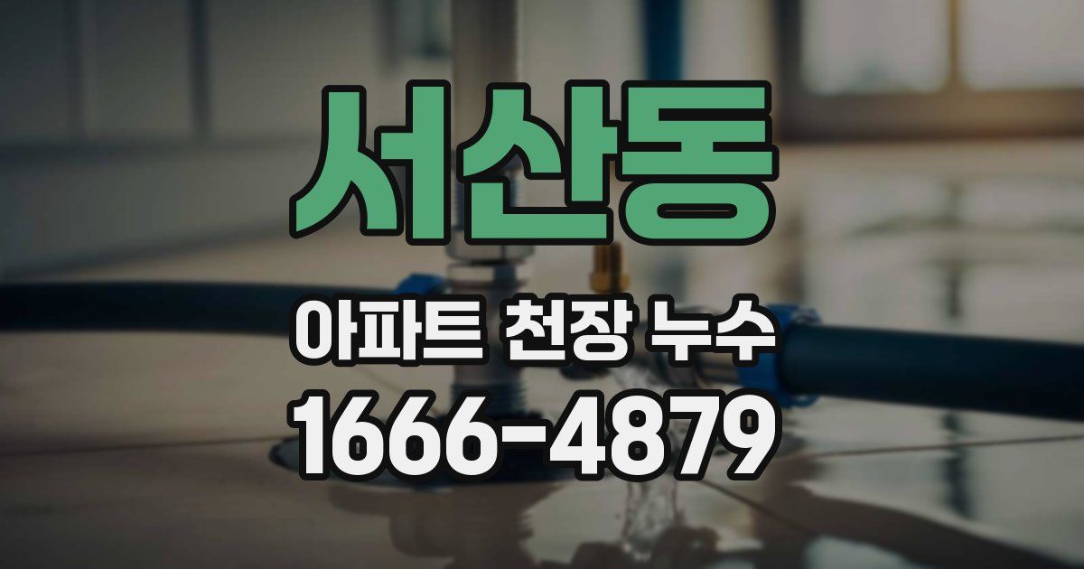 서산동 아파트 천장 누수