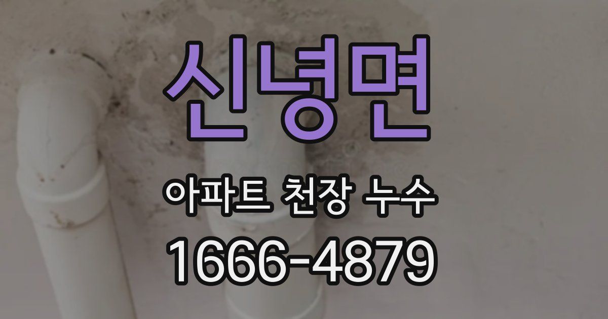 신녕면 아파트 천장 누수
