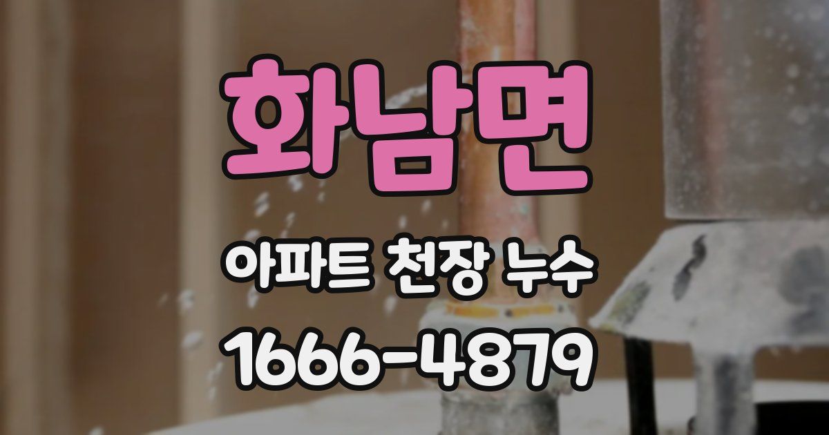 화남면 아파트 천장 누수