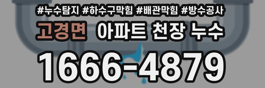 고경면 아파트 천장 누수