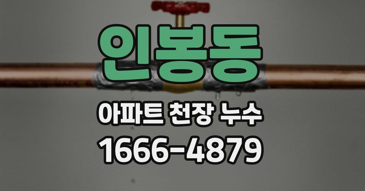 인봉동 아파트 천장 누수