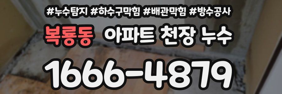 복룡동 아파트 천장 누수