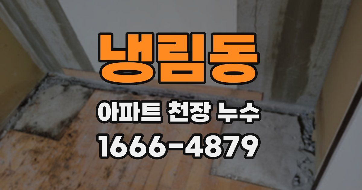 냉림동 아파트 천장 누수