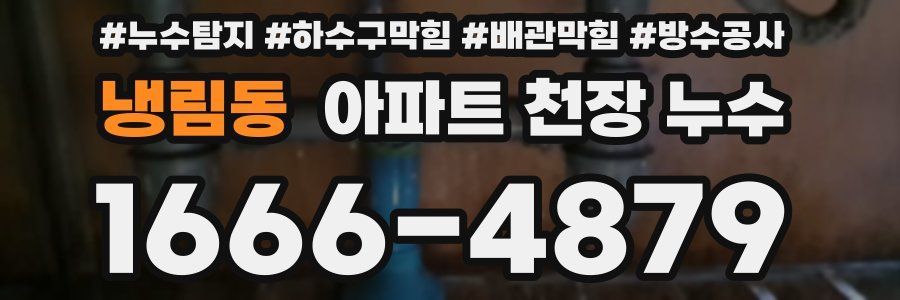 냉림동 아파트 천장 누수