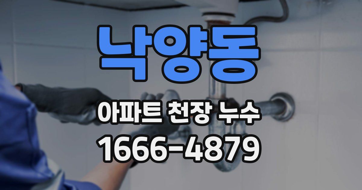 낙양동 아파트 천장 누수