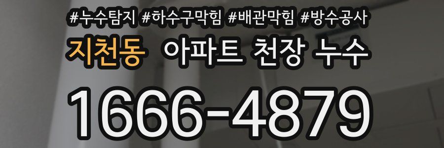 지천동 아파트 천장 누수