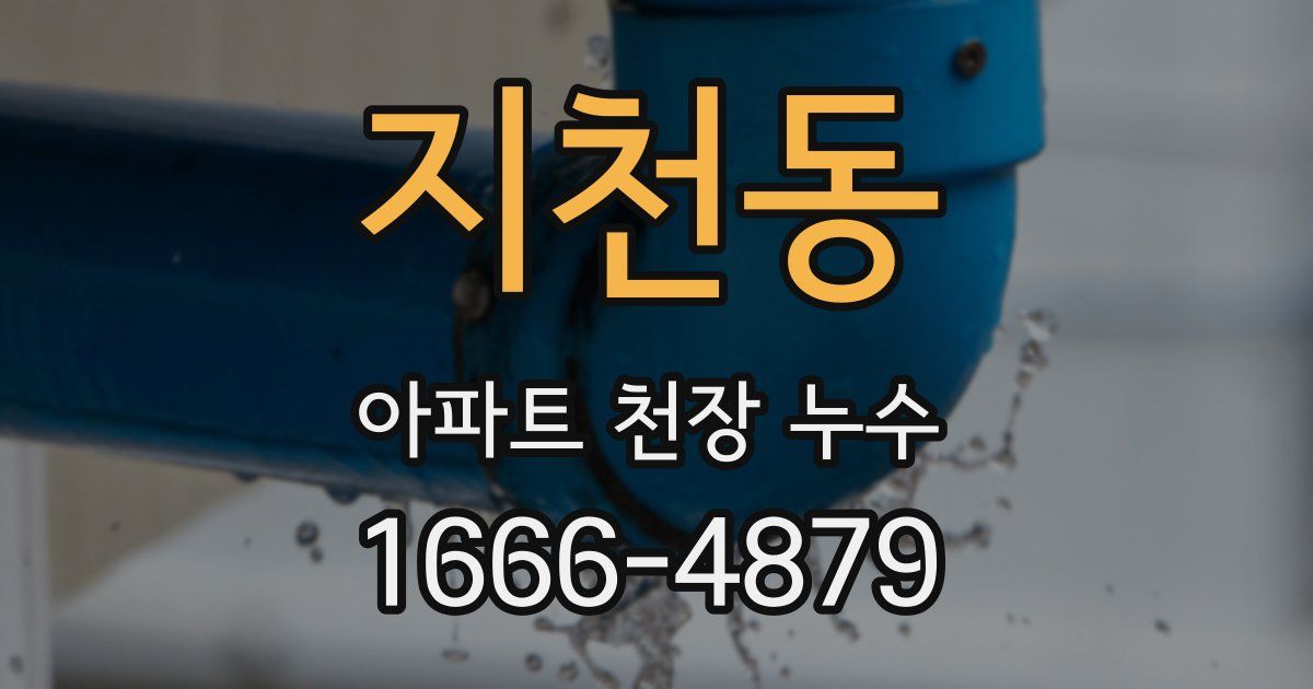 지천동 아파트 천장 누수