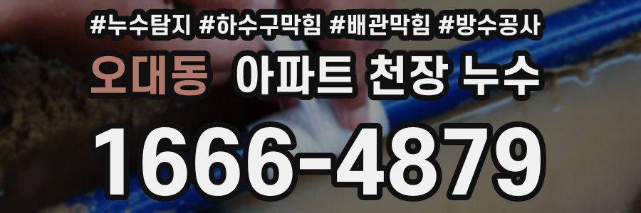 오대동 아파트 천장 누수