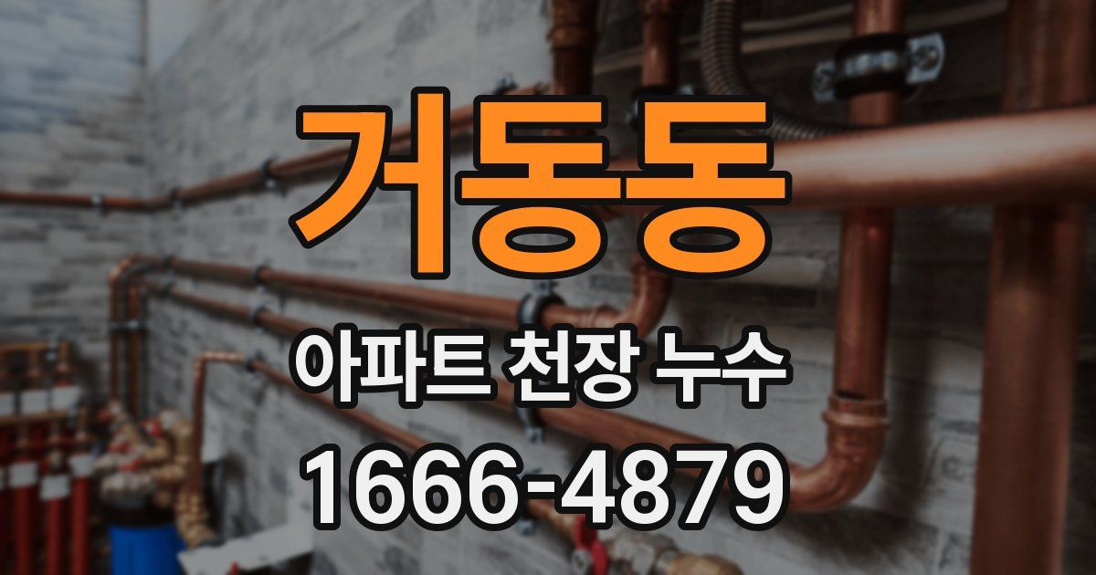거동동 아파트 천장 누수