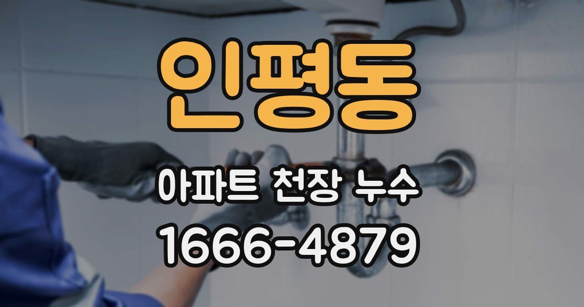인평동 아파트 천장 누수