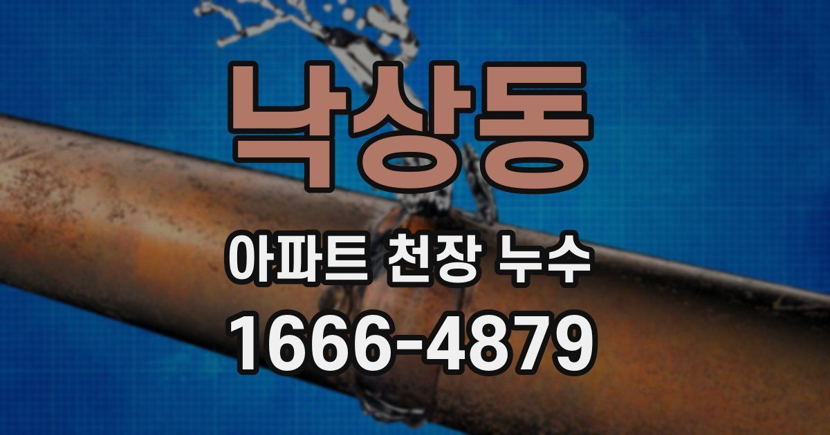 낙상동 아파트 천장 누수
